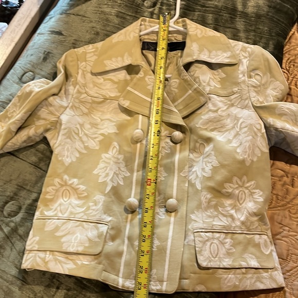 Brocade Women Jacket, Lite Sage fully lined double breasted, size 8 Apostrophe - Picture 8 of 13